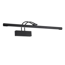 LAURA 60424 Μοντέρνο Φωτιστικό Τοίχου - Απλίκα Καθρέπτη Μπάνιου LED 12W 1400lm 120° AC 220-240V IP44 Φυσικό Λευκό 4500K - Lumileds SMD Chip & TÜV SÜD Driver - Μαύρο Ματ - Μ60 x Π27 x Υ13cm - 3 Χρόνια Εγγύηση