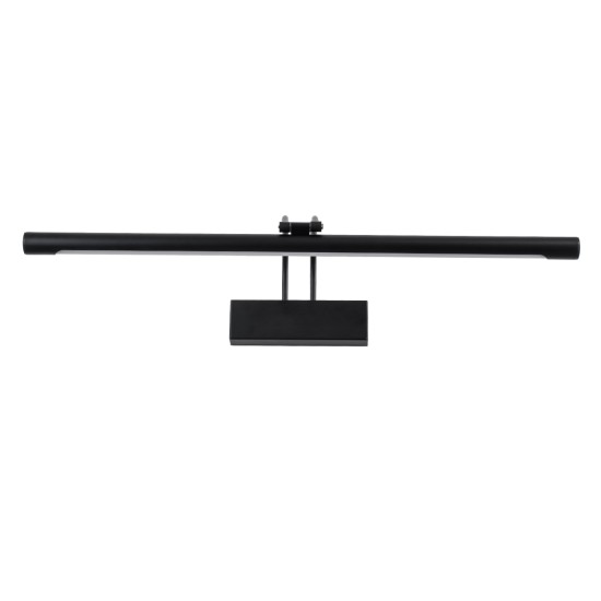 LAURA 60424 Μοντέρνο Φωτιστικό Τοίχου - Απλίκα Καθρέπτη Μπάνιου LED 12W 1400lm 120° AC 220-240V IP44 Φυσικό Λευκό 4500K - Lumileds SMD Chip & TÜV SÜD Driver - Μαύρο Ματ - Μ60 x Π27 x Υ13cm - 3 Χρόνια Εγγύηση