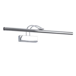 LAURA 60426 Μοντέρνο Φωτιστικό Τοίχου - Απλίκα Καθρέπτη Μπάνιου LED 12W 1400lm 120° AC 220-240V IP44 Φυσικό Λευκό 4500K - Lumileds SMD Chip & TÜV SÜD Driver - Ασημί - Μ60 x Π27 x Υ13cm - 3 Χρόνια Εγγύηση