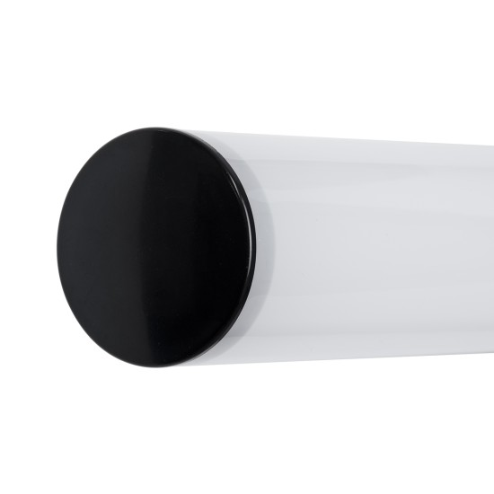 MABEL 60428 Μοντέρνο Φωτιστικό Τοίχου - Απλίκα Καθρέπτη Μπάνιου LED 12W 1400lm 240° AC 220-240V IP44 Φυσικό Λευκό 4500K - Lumileds SMD Chip & TÜV SÜD Driver - Μαύρο Ματ & Λευκό - Μ60 x Π10 x Υ5cm - 3 Χρόνια Εγγύηση