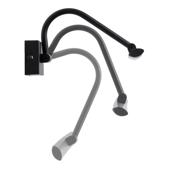 MIRA 60432 Μοντέρνο Φωτιστικό Τοίχου - Απλίκα Καθρέπτη Μπάνιου LED 12W 1400lm 120° AC 220-240V IP44 Φυσικό Λευκό 4500K - Lumileds SMD Chip & TÜV SÜD Driver - Μαύρο Ματ - Μ60 x Π20 x Υ13cm - 3 Χρόνια Εγγύηση