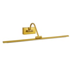 MIRA 60433 Μοντέρνο Φωτιστικό Τοίχου - Απλίκα Καθρέπτη Μπάνιου LED 12W 1400lm 120° AC 220-240V IP44 Φυσικό Λευκό 4500K - Lumileds SMD Chip & TÜV SÜD Driver - Χρυσό - Μ60 x Π20 x Υ13cm - 3 Χρόνια Εγγύηση