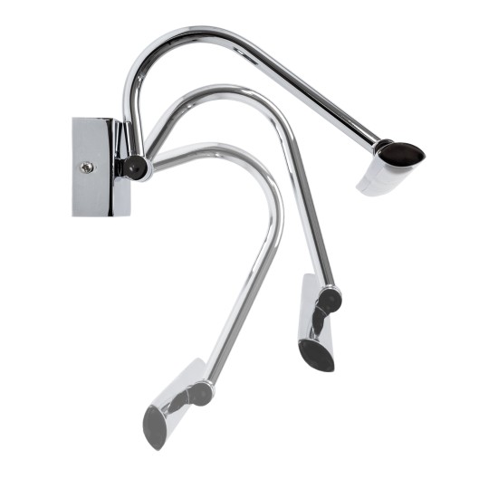 MIRA 60434 Μοντέρνο Φωτιστικό Τοίχου - Απλίκα Καθρέπτη Μπάνιου LED 12W 1400lm 120° AC 220-240V IP44 Φυσικό Λευκό 4500K - Lumileds SMD Chip & TÜV SÜD Driver - Νίκελ Χρώμιο - Μ60 x Π20 x Υ13cm - 3 Χρόνια Εγγύηση