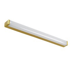 RENATA 60441 Μοντέρνο Φωτιστικό Τοίχου - Απλίκα Καθρέπτη Μπάνιου LED 12W 1400lm 210° AC 220-240V IP44 Φυσικό Λευκό 4500K - Lumileds SMD Chip & TÜV SÜD Driver - Χρυσό - Μ60 x Π4 x Υ5.5cm - 3 Χρόνια Εγγύηση