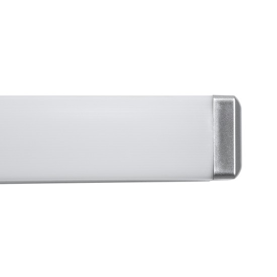 RENATA 60442 Μοντέρνο Φωτιστικό Τοίχου - Απλίκα Καθρέπτη Μπάνιου LED 12W 1400lm 180° AC 220-240V IP44 Φυσικό Λευκό 4500K - Lumileds SMD Chip & TÜV SÜD Driver - Νίκελ Χρώμιο - Μ60 x Π4 x Υ5.5cm - 3 Χρόνια Εγγύηση