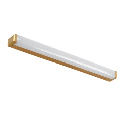 RENATA 60443 Μοντέρνο Φωτιστικό Τοίχου - Απλίκα Καθρέπτη Μπάνιου LED 12W 1400lm 210° AC 220-240V IP44 Φυσικό Λευκό 4500K - Lumileds SMD Chip & TÜV SÜD Driver - Χρυσό Βούρτσας - Μ60 x Π4 x Υ5.5cm - 3 Χρόνια Εγγύηση