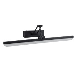 MARA 60446 Μοντέρνο Φωτιστικό Τοίχου - Απλίκα Καθρέπτη Μπάνιου LED 12W 1400lm 120° AC 220-240V IP44 Φυσικό Λευκό 4500K - Lumileds SMD Chip & TÜV SÜD Driver - Μαύρο Ματ - Μ60 x Π15 x Υ13cm - 3 Χρόνια Εγγύηση