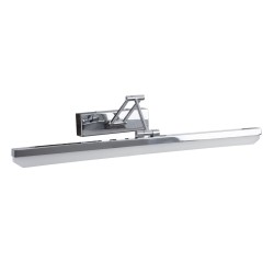 MARA 60447 Μοντέρνο Φωτιστικό Τοίχου - Απλίκα Καθρέπτη Μπάνιου LED 12W 1400lm 120° AC 220-240V IP44 Φυσικό Λευκό 4500K - Lumileds SMD Chip & TÜV SÜD Driver - Νίκελ Χρώμιο - Μ60 x Π15 x Υ13cm - 3 Χρόνια Εγγύηση