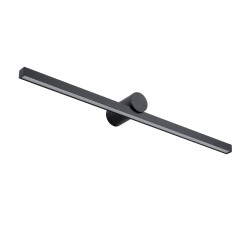 ROSA 60450 Μοντέρνο Φωτιστικό Τοίχου - Απλίκα Καθρέπτη Μπάνιου LED 12W 1400lm 120° AC 220-240V IP44 Φυσικό Λευκό 4500K - Lumileds SMD Chip & TÜV SÜD Driver - Μαύρο Ματ - Μ60 x Π15 x Υ7cm - 3 Χρόνια Εγγύηση