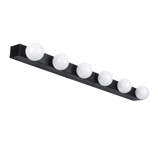 BELLA 60452 Μοντέρνο Φωτιστικό Τοίχου - Απλίκα Καθρέπτη Μπάνιου LED 18W 2052lm 300° AC 220-240V IP44 Φυσικό Λευκό 4500K - Bridgelux COB Chip & TÜV SÜD Driver - Μαύρο Ματ & Λευκό - Μ70 x Π11 x Υ6cm - 3 Χρόνια Εγγύηση