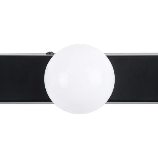 BELLA 60452 Μοντέρνο Φωτιστικό Τοίχου - Απλίκα Καθρέπτη Μπάνιου LED 18W 2052lm 300° AC 220-240V IP44 Φυσικό Λευκό 4500K - Bridgelux COB Chip & TÜV SÜD Driver - Μαύρο Ματ & Λευκό - Μ70 x Π11 x Υ6cm - 3 Χρόνια Εγγύηση