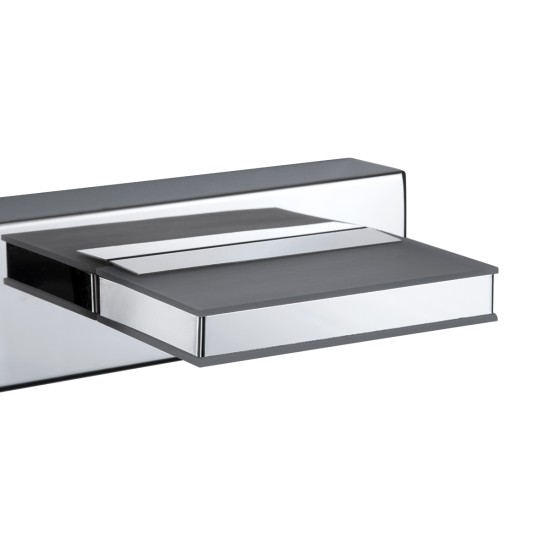 KARLA 60456 Μοντέρνο Φωτιστικό Τοίχου - Απλίκα Καθρέπτη Μπάνιου LED 14W 1600lm 180° AC 220-240V IP44 Φυσικό Λευκό 4500K - Lumileds SMD Chip & TÜV SÜD Driver - Νίκελ Χρώμιο - Μ60 x Π9 x Υ5cm - 3 Χρόνια Εγγύηση