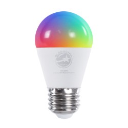 SMARTME 60489 Λάμπα E27 G45 Smart Home WiFi με Λειτουργία μέσω Tuya APP LED 5.5W 550lm 260° AC 220-240V IP20 Πολύχρωμο RGBW+WW Dimmable - Bridgelux Chip - Μ4.5 x Π4.5 x Υ8.8cm - 3 Χρόνια Εγγύηση