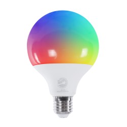 SMARTME 60491 Λάμπα E27 G95 Smart Home WiFi με Λειτουργία μέσω Tuya APP LED 13W 1300lm 260° AC 220-240V IP20 Πολύχρωμο RGBW+WW Dimmable - Bridgelux Chip - Μ9.5 x Π9.5 x Υ13.5cm - 3 Χρόνια Εγγύηση
