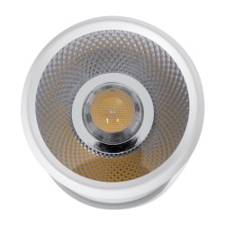 DETRONIC 60501 Κινούμενο Downlight Σποτ LED 10W 1300lm 24° AC 220-240V IP20 Φυσικό Λευκό 4500K - Bridgelux COB Chip & TÜV SÜD Driver - Λευκό Ματ - Μ9 x Π9 x Υ16cm - 5 Χρόνια Εγγύηση