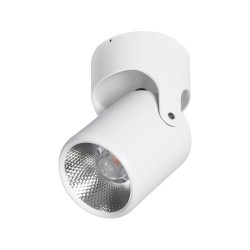 DETRONIC 60502 Κινούμενο Downlight Σποτ LED 10W 1250lm 24° AC 220-240V IP20 Θερμό Λευκό 2700K - Bridgelux COB Chip & TÜV SÜD Driver - Λευκό Ματ - Μ9 x Π9 x Υ16cm - 5 Χρόνια Εγγύηση