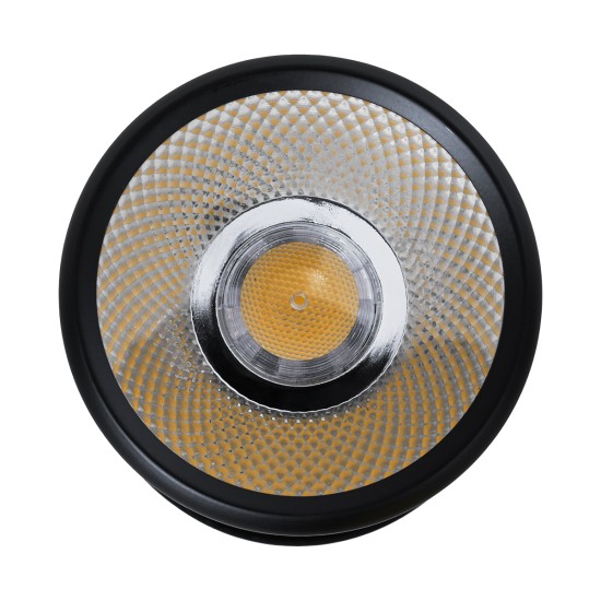 DETRONIC 60504 Επιφανειακό Κινούμενο Spot Downlight LED 10W 1300lm 24° AC 220-240V IP20 Φ9cm x Υ16cm - Στρόγγυλο - Μαύρο - Φυσικό Λευκό 4500K - Bridgelux COB - TÜV Certified Driver - 5 Χρόνια Εγγύηση