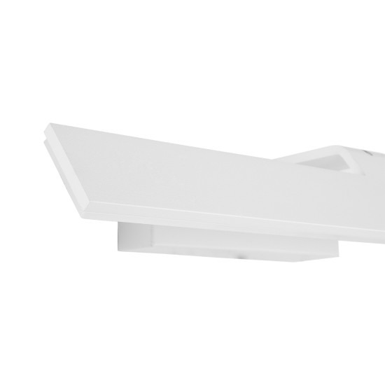 MIRROR 60512 Φωτιστικό Τοίχου - Απλίκα LED 12W 1440lm 120° AC 85-265V IP54 Φυσικό Λευκό 4500K Λευκό Μέταλλο - Μ42 x Π5 x Υ15cm - 2 Xρόνια Εγγύηση