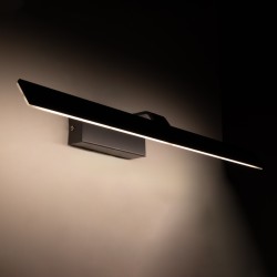 MIRROR 60516 Μοντέρνο Φωτιστικό Τοίχου - Απλίκα Καθρέπτη Μπάνιου LED 14W 1680lm 120° AC 220-240V IP54 Φυσικό Λευκό 4500K - Lumileds SMD Chip & TÜV SÜD Driver - Γκρι Ανθρακί Ματ - Μ58 x Π15 x Υ6cm - 2 Χρόνια Εγγύηση