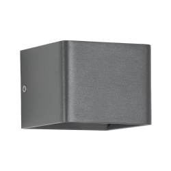 CIRCOA 60534 Μοντέρνο Φωτιστικό Τοίχου - Απλίκα LED 10W 1000lm 60° AC 220-240V Αδιάβροχο IP44 Θερμό Λευκό 2700K - Bridgelux COB Chip & TÜV SÜD Driver - Γκρι Ανθρακί Ματ - Μ10 x Π8 x Υ10cm - 5 Χρόνια Εγγύηση