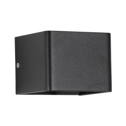 CIRCOA 60535 Μοντέρνο Φωτιστικό Τοίχου - Απλίκα LED 10W 1056lm 60° AC 220-240V IP44 Θερμό Λευκό 2700K - Bridgelux COB Chip & TÜV SÜD Driver - Μαύρο Ματ - Μ10 x Π8 x Υ10cm - 5 Χρόνια Εγγύηση