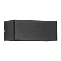 CIRCOA 60544 Μοντέρνο Φωτιστικό Τοίχου - Απλίκα LED 10W 1080lm 60° AC 220-240V IP44 Θερμό Λευκό 2700K - Bridgelux COB Chip & TÜV SÜD Driver - Μαύρο Ματ - Μ20 x Π8 x Υ10cm - 5 Χρόνια Εγγύηση