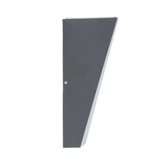 TRIANDE 60552 Μοντέρνο Φωτιστικό Τοίχου - Απλίκα LED 10W 1150lm 5°/60° AC 220-240V Αδιάβροχο IP65 Θερμό Λευκό 2700K - Bridgelux COB Chip & TÜV SÜD Driver - Γκρι Ανθρακί Ματ - Μ8.5 x Π8.5 x Υ20cm - 5 Χρόνια Εγγύηση