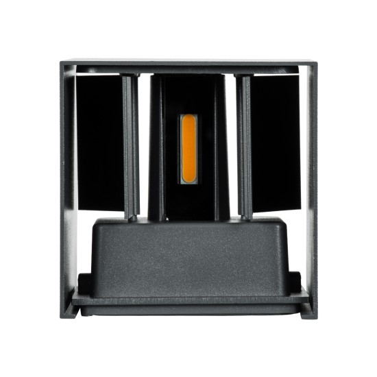 AXIS-S 60561 Μοντέρνο Φωτιστικό Τοίχου - Απλίκα LED 10W 1150lm 5°/60° AC 220-240V Αδιάβροχο IP65 Θερμό Λευκό 2700K - Bridgelux COB Chip & TÜV SÜD Driver - Γκρι Ανθρακί Ματ - Μ10 x Π10 x Υ10cm - 5 Χρόνια Εγγύηση