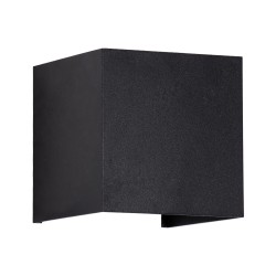 AXIS-S 60562 Μοντέρνο Φωτιστικό Τοίχου - Απλίκα LED 10W 1150lm 5°/60° AC 220-240V Αδιάβροχο IP65 Θερμό Λευκό 2700K - Bridgelux COB Chip & TÜV SÜD Driver - Μαύρο Ματ - Μ10 x Π10 x Υ10cm - 5 Χρόνια Εγγύηση