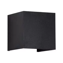 AXIS-S 60562 Μοντέρνο Φωτιστικό Τοίχου - Απλίκα LED 10W 1150lm 5°/60° AC 220-240V Αδιάβροχο IP65 Θερμό Λευκό 2700K - Bridgelux COB Chip & TÜV SÜD Driver - Μαύρο Ματ - Μ10 x Π10 x Υ10cm - 5 Χρόνια Εγγύηση