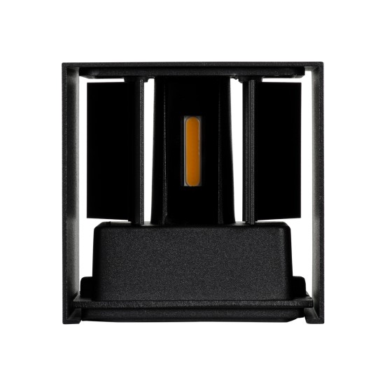 AXIS-S 60562 Μοντέρνο Φωτιστικό Τοίχου - Απλίκα LED 10W 1150lm 5°/60° AC 220-240V Αδιάβροχο IP65 Θερμό Λευκό 2700K - Bridgelux COB Chip & TÜV SÜD Driver - Μαύρο Ματ - Μ10 x Π10 x Υ10cm - 5 Χρόνια Εγγύηση