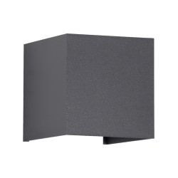 AXIS-S 60564 Μοντέρνο Φωτιστικό Τοίχου - Απλίκα LED 10W 1200lm 5°/60° AC 220-240V Αδιάβροχο IP65 Φυσικό Λευκό 4500K - Bridgelux COB Chip & TÜV SÜD Driver - Γκρι Ανθρακί Ματ - Μ10 x Π10 x Υ10cm - 5 Χρόνια Εγγύηση