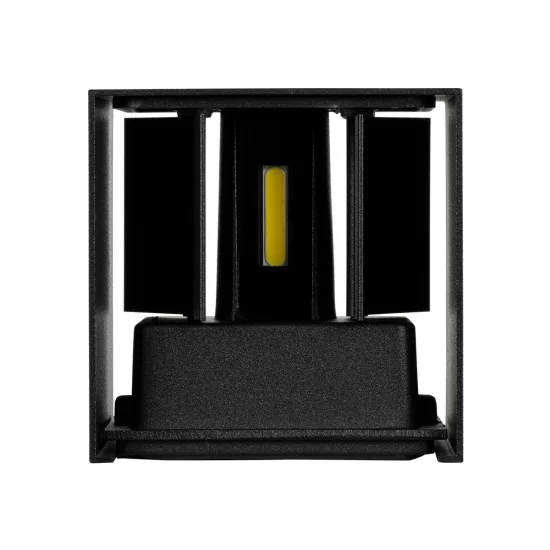 AXIS-S 60568 Μοντέρνο Φωτιστικό Τοίχου - Απλίκα LED 10W 1250lm 5°/60° AC 220-240V Αδιάβροχο IP65 Ψυχρό Λευκό 6000K - Bridgelux COB Chip & TÜV SÜD Driver - Μαύρο Ματ - Μ10 x Π10 x Υ10cm - 5 Χρόνια Εγγύηση