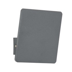 CUADRADO 60570 Μοντέρνο Φωτιστικό Τοίχου - Απλίκα LED 10W 1000lm 60° AC 220-240V Αδιάβροχο IP65 Θερμό Λευκό 2700K - Bridgelux COB Chip & TÜV SÜD Driver - Γκρι Ανθρακί Ματ - Μ14 x Π14 x Υ4.5cm - 5 Χρόνια Εγγύηση