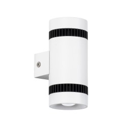 CANNONAL 60575 Μοντέρνο Φωτιστικό Τοίχου - Απλίκα LED 10W 1150lm 30° AC 220-240V IP20 Θερμό Λευκό 2700K - Bridgelux COB Chip & TÜV SÜD Driver - Μαύρο Ματ & Λευκό Ματ - Μ5 x Π6.5 x Υ11cm - 3 Χρόνια Εγγύηση