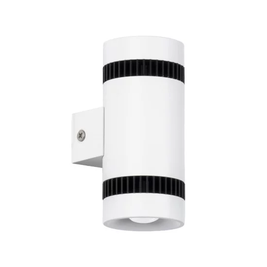 CANNONAL 60575 Μοντέρνο Φωτιστικό Τοίχου - Απλίκα LED 10W 1150lm 30° AC 220-240V IP20 Θερμό Λευκό 2700K - Bridgelux COB Chip & TÜV SÜD Driver - Μαύρο Ματ & Λευκό Ματ - Μ5 x Π6.5 x Υ11cm - 3 Χρόνια Εγγύηση