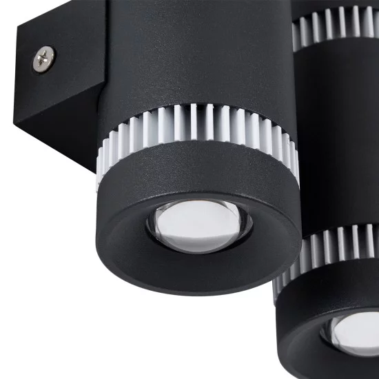 CANNONAL 60580 Μοντέρνο Φωτιστικό Τοίχου - Απλίκα LED 20W 2300lm 30° AC 220-240V IP20 Θερμό Λευκό 2700K - Bridgelux COB Chip & TÜV SÜD Driver - Μαύρο Ματ & Λευκό Ματ - Μ12 x Π6.5 x Υ11cm - 3 Χρόνια Εγγύηση