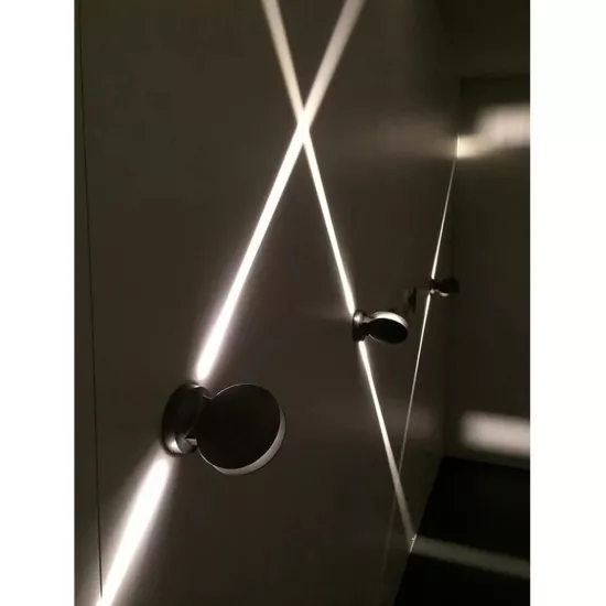 ZERODA 60599 Μοντέρνο Φωτιστικό Τοίχου - Απλίκα LED 9W 1080lm 3° x 360° AC 220-240V Αδιάβροχο IP65 Ψυχρό Λευκό 6000K - CREE XPE Chip & TÜV SÜD Driver - Γκρι Ανθρακί Ματ - Μ9.5 x Π11 x Υ16cm - 5 Χρόνια Εγγύηση