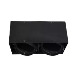 MAGMA 60627 Μοντέρνο Φωτιστικό Οροφής με Ντουί 2 x GU10 AC 220-240V IP20 - Μαύρο - Μ30 x Π15 x Υ13cm