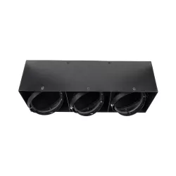 MAGMA 60628 Μοντέρνο Φωτιστικό Οροφής με Ντουί 3 x GU10 AC 220-240V IP20 - Μαύρο - Μ45 x Π15 x Υ13cm