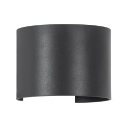 AXIS-R 60642 Μοντέρνο Φωτιστικό Τοίχου - Απλίκα LED 10W 1250lm 5°/60° AC 220-240V Αδιάβροχο IP65 Ψυχρό Λευκό 6000K - Bridgelux COB Chip & TÜV SÜD Driver - Γκρι Ανθρακί Ματ - Μ10 x Π10 x Υ10cm - 5 Χρόνια Εγγύηση