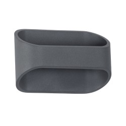 EDEN 60668 Μοντέρνο Φωτιστικό Τοίχου - Απλίκα LED 10W 950lm 60° AC 220-240V IP20 Θερμό Λευκό 2700K - Bridgelux COB Chip & TÜV SÜD Driver - Γκρι Ανθρακί Ματ - Μ16 x Π10.5 x Υ9cm - 3 Χρόνια Εγγύηση