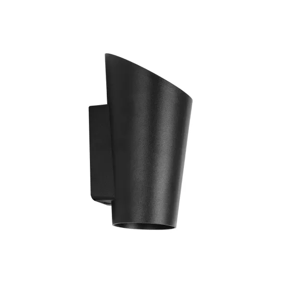 GANETTI 60671 Μοντέρνο Φωτιστικό Τοίχου - Απλίκα LED 10W 1250lm 60° AC 220-240V Αδιάβροχο IP65 Θερμό Λευκό 2700K - Bridgelux COB Chip & TÜV SÜD Driver - Μαύρο Ματ - Μ9.5 x Π11 x Υ19cm - 5 Χρόνια Εγγύηση