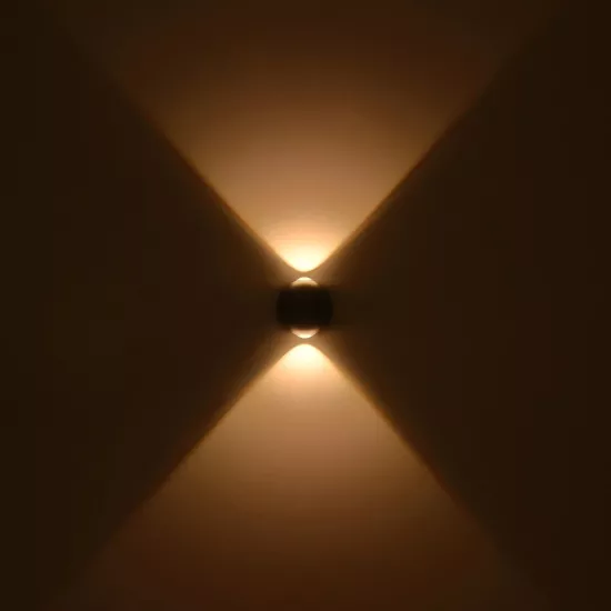 VEGA 60672 Μοντέρνο Φωτιστικό Τοίχου - Απλίκα LED 6W 750lm 30° AC 220-240V Αδιάβροχο IP65 Θερμό Λευκό 2700K - Bridgelux COB Chip & TÜV SÜD Driver - Μαύρο Ματ - Μ10 x Π7.5 x Υ10cm - 5 Χρόνια Εγγύηση