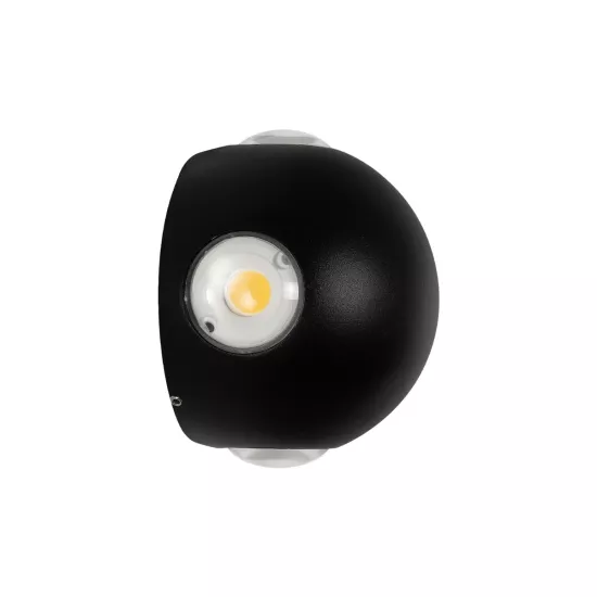 VEGA 60673 Μοντέρνο Φωτιστικό Τοίχου - Απλίκα LED 12W 1500lm 30° AC 220-240V Αδιάβροχο IP65 Θερμό Λευκό 2700K - Bridgelux COB Chip & TÜV SÜD Driver - Μαύρο Ματ - Μ10 x Π7.5 x Υ10cm - 5 Χρόνια Εγγύηση