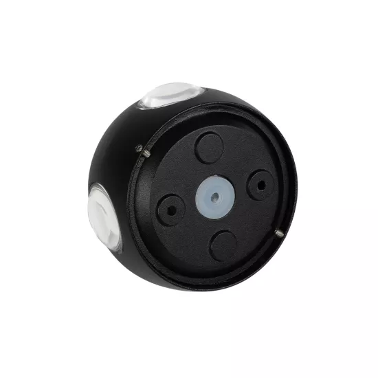 VEGA 60673 Μοντέρνο Φωτιστικό Τοίχου - Απλίκα LED 12W 1500lm 30° AC 220-240V Αδιάβροχο IP65 Θερμό Λευκό 2700K - Bridgelux COB Chip & TÜV SÜD Driver - Μαύρο Ματ - Μ10 x Π7.5 x Υ10cm - 5 Χρόνια Εγγύηση