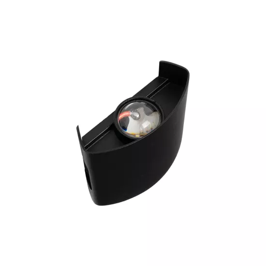 SIXOAD 60676 Μοντέρνο Φωτιστικό Τοίχου - Απλίκα LED 4W 500lm 30° AC 220-240V Αδιάβροχο IP65 Θερμό Λευκό 2700K - CREE XPE Chip & TÜV SÜD Driver - Μαύρο Ματ - Μ8.5 x Π3.5 x Υ8cm - 5 Χρόνια Εγγύηση