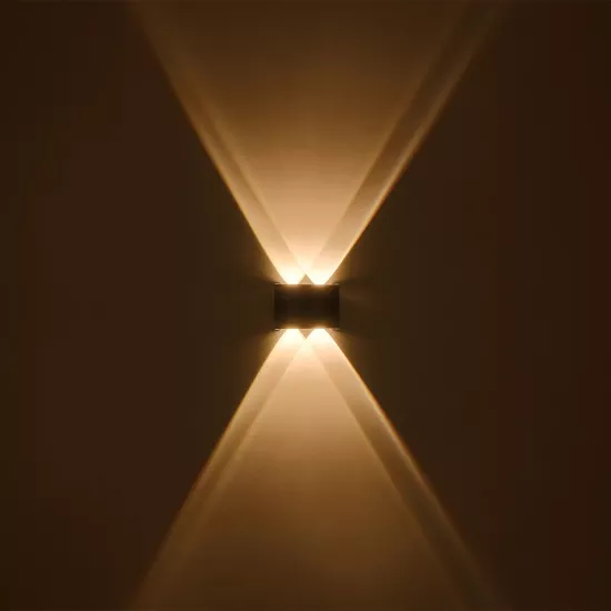 SIXOAD 60677 Μοντέρνο Φωτιστικό Τοίχου - Απλίκα LED 8W 1000lm 30° AC 220-240V Αδιάβροχο IP65 Θερμό Λευκό 2700K - CREE XPE Chip & TÜV SÜD Driver - Μαύρο Ματ - Μ12 x Π4 x Υ8cm - 5 Χρόνια Εγγύηση