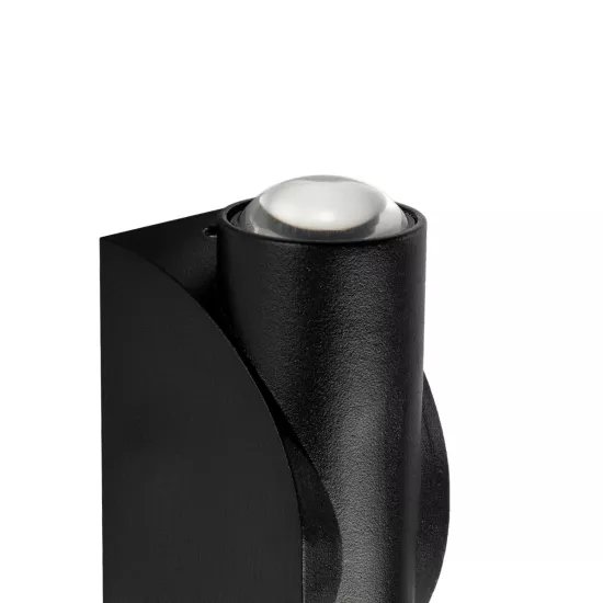 ARC 60679 Μοντέρνο Φωτιστικό Τοίχου - Απλίκα LED 4W 500lm 30° AC 220-240V Αδιάβροχο IP65 Θερμό Λευκό 2700K - CREE XPE Chip & TÜV SÜD Driver - Μαύρο Ματ - Μ3.5 x Π4.8 x Υ11.5cm - 5 Χρόνια Εγγύηση