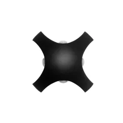 SPARK 60683 Μοντέρνο Φωτιστικό Τοίχου - Απλίκα LED 8W 1000lm 30° AC 220-240V Αδιάβροχο IP65 Θερμό Λευκό 2700K - CREE XPE Chip & TÜV SÜD Driver - Μαύρο Ματ - Μ14.5 x Π5 x Υ14.5cm - 5 Χρόνια Εγγύηση